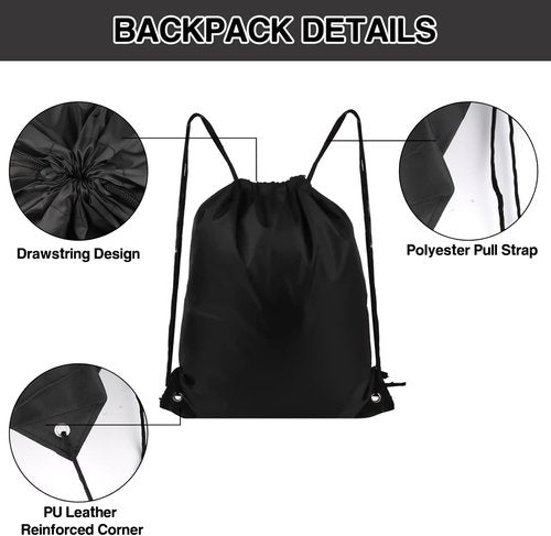 COIDEA Drawstring Backpack 20Pcs Drawstring Bags, Draw String Back Bag Drawstring Bags Bulk for Sports, Gym, Travel, Swimming, Beach (10 Colors)