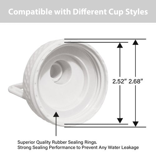 SENDESTAR Spout Lid for Hydroflask Wide Mouth Water Bottle Fits 18 oz 20 oz 32 oz 40 oz 73 oz,Chug Cap Flexible Handle Compatible, Takeya, Simple Modern, Wide Mouth Water Bottle