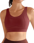 RUNNING GIRL High Impact Sports Bra - Racerback Workout Crop Top for Women | Comfortable Longline Design