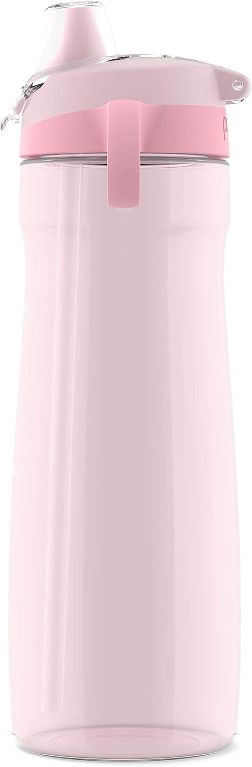Pogo Water Bottle - BPA-Free Plastic with Soft Straw Lid & Carry Handle | Dishwasher Safe