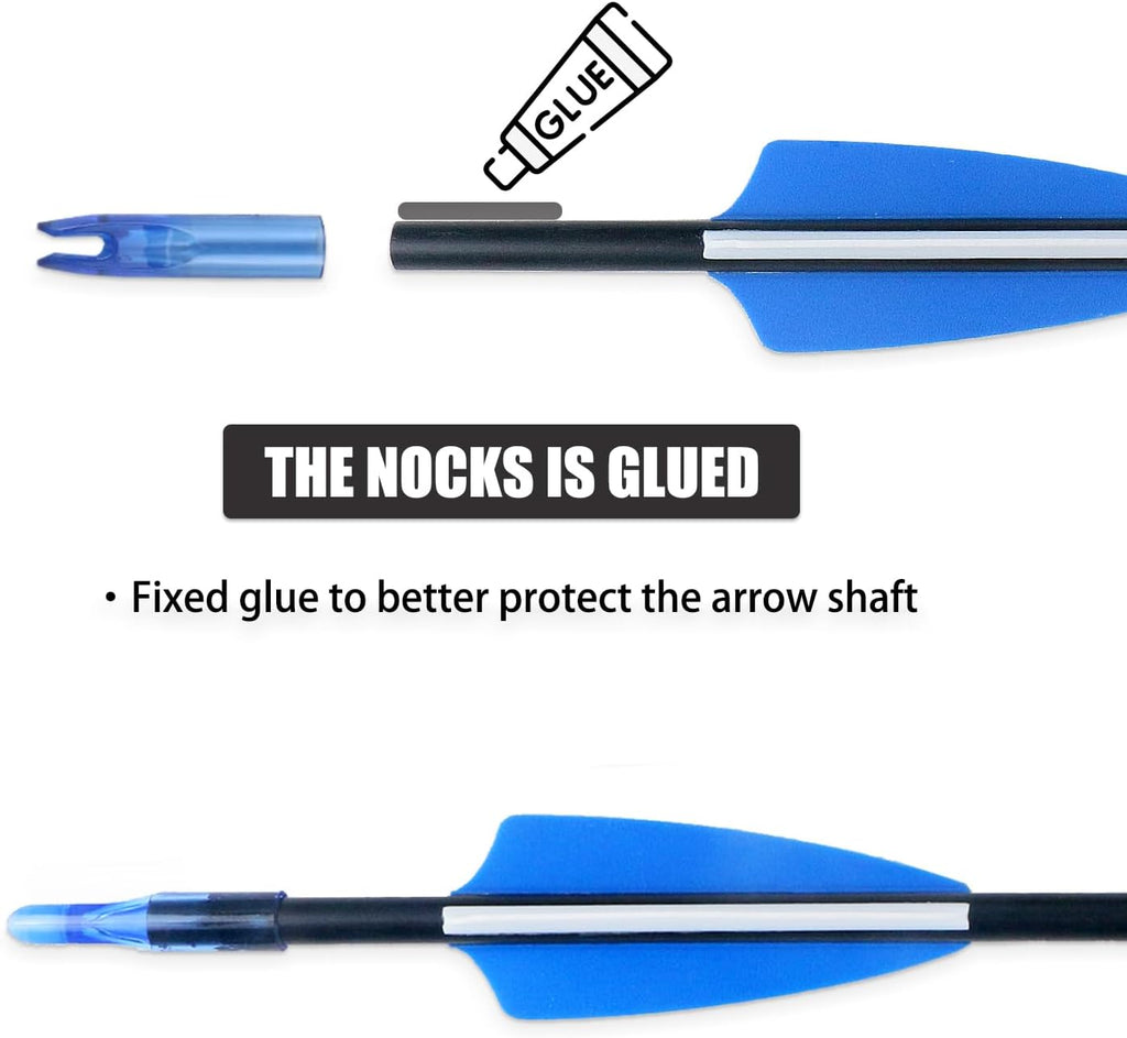 Skiennix Archery Arrows - Durable Training Practice Arrows for Kids & Beginners | Pack of 12