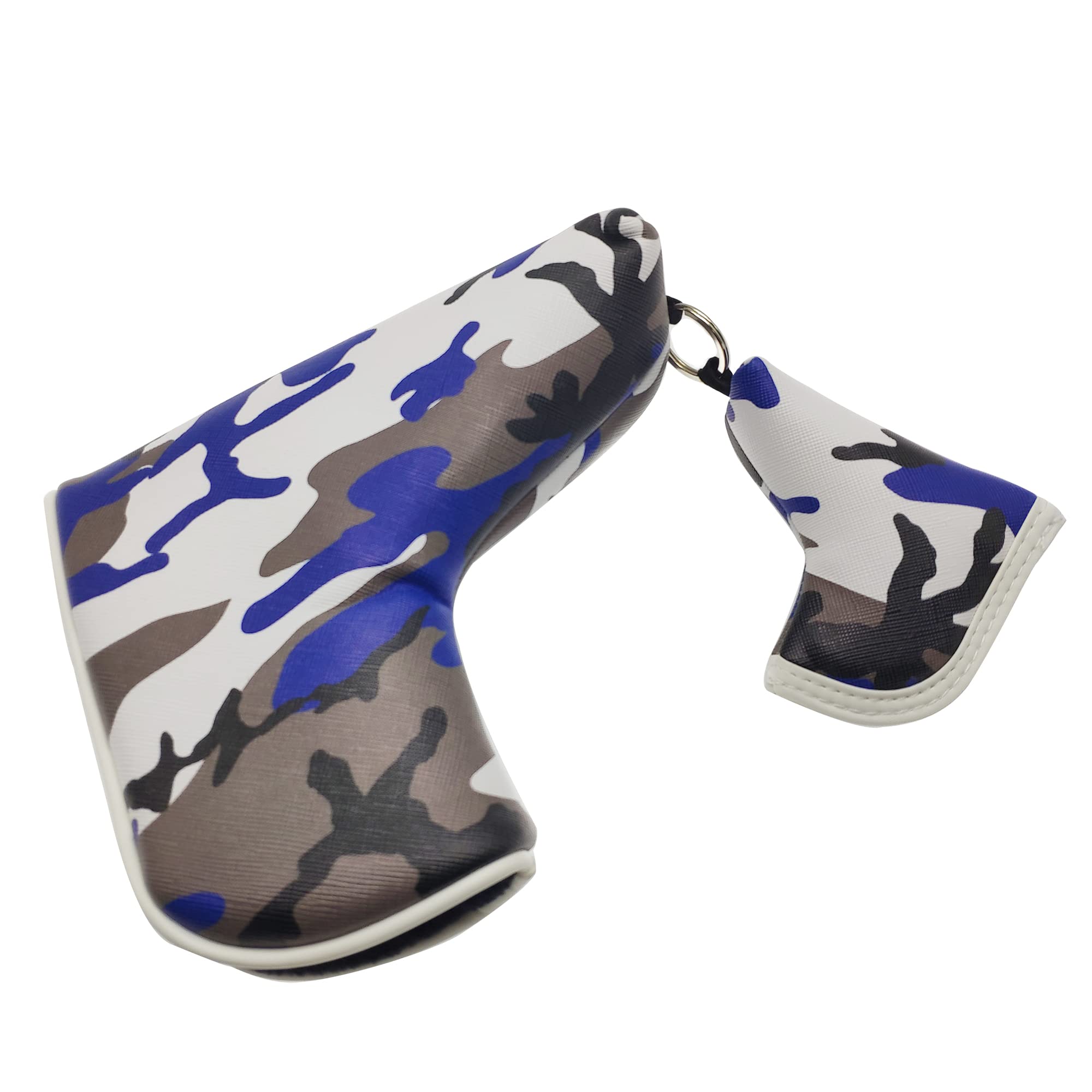 SEACLOUD Golf Blade Putter Cover Head Camouflage Pattern Headcover Protection with Magnetic Closure Headcovers Blue