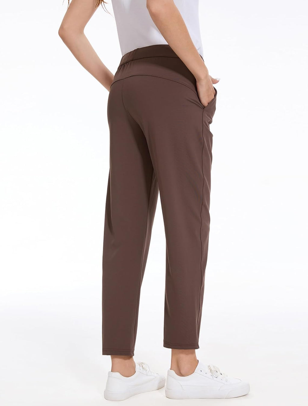 Skiennix Women's Golf Pants - Stretchy 7/8 Ankle Sweatpants with Deep Pockets for Work & Travel