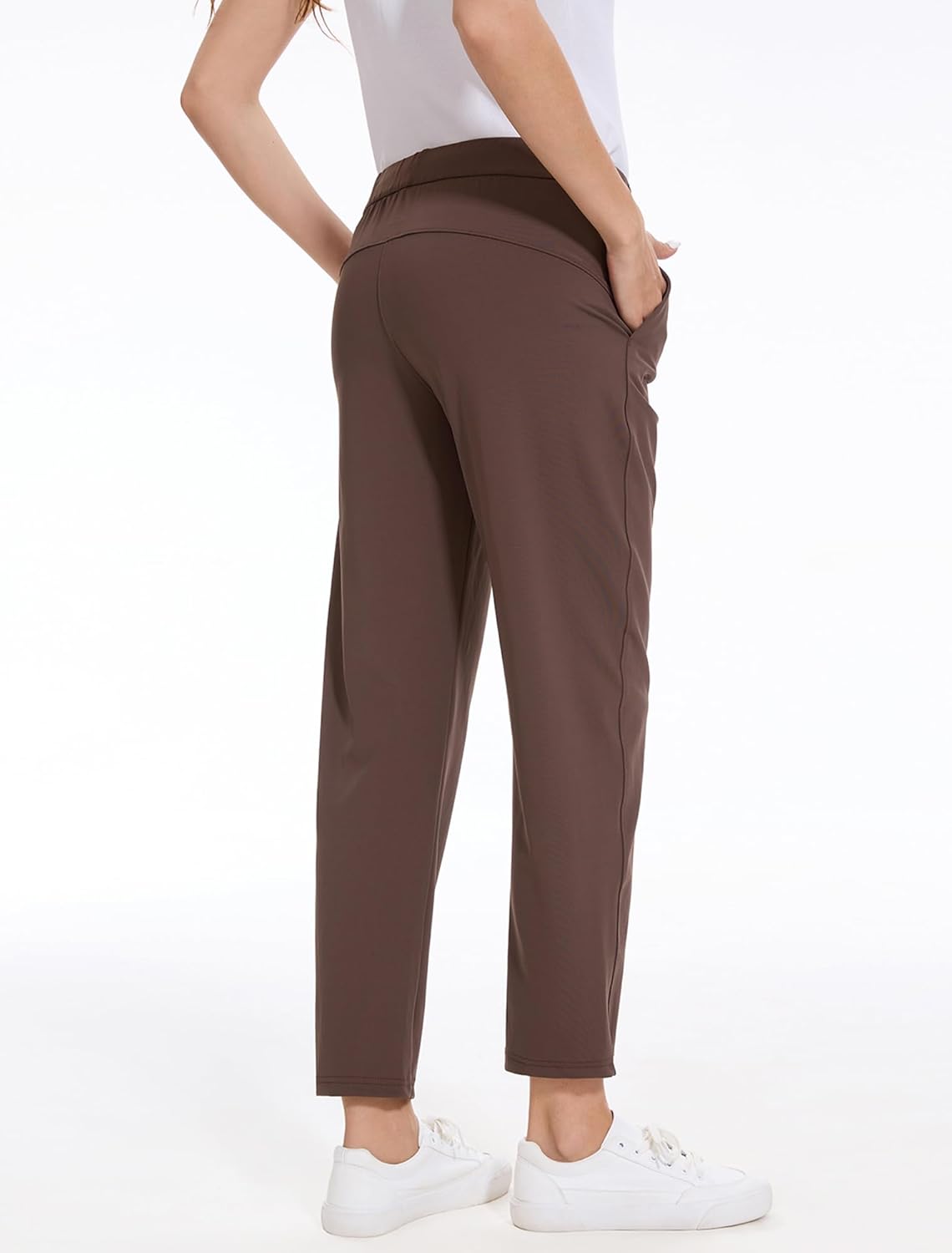 Skiennix Women's Golf Pants - Stretchy 7/8 Ankle Sweatpants with Deep Pockets for Work & Travel