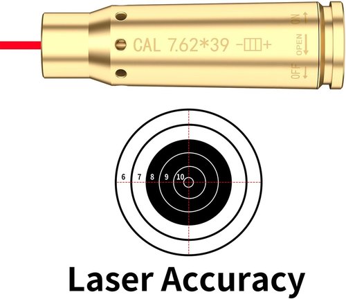 7.62X39mm Red Laser Bore Sight by [Brand Name] - Accurate Boresighter with Batteries Included
