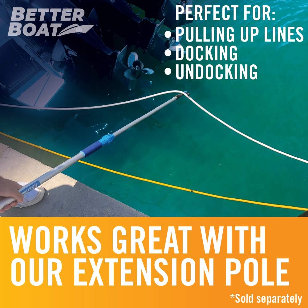 Skiennix Telescoping Boat Hook Pole - Durable Docking Stick with 3/4" Thread Screw End | Marine Boating Accessory