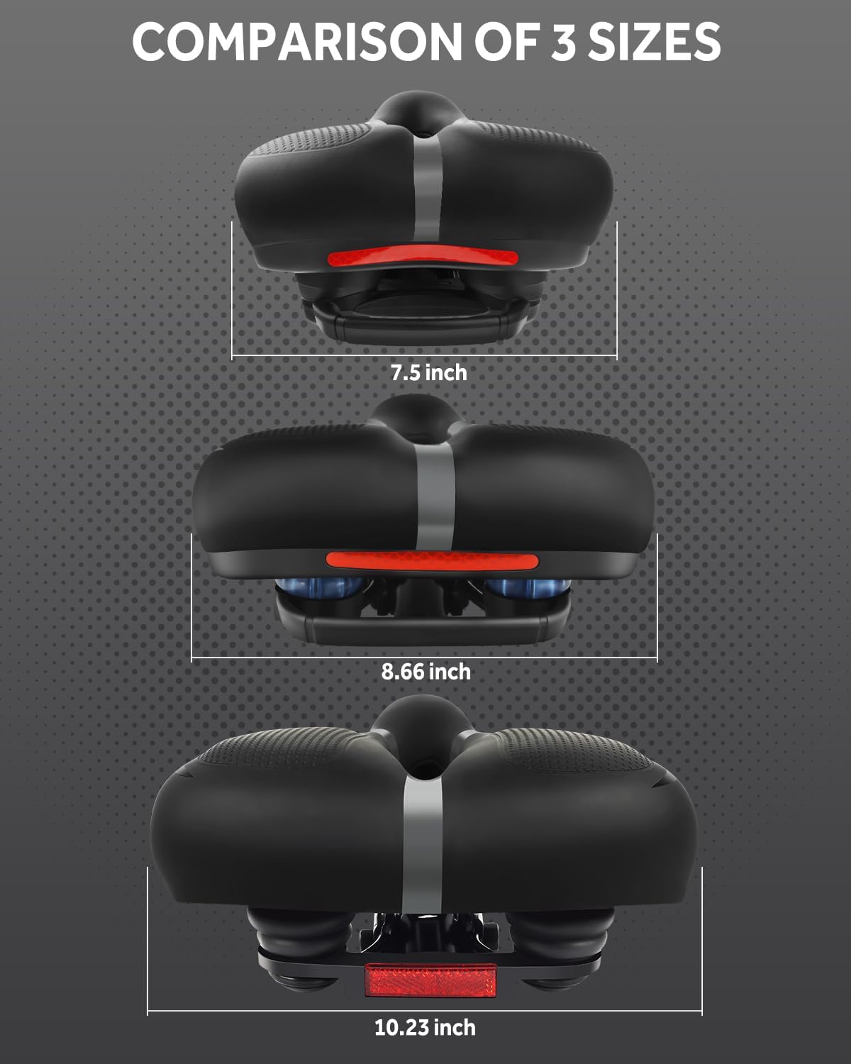 Skiennix Bicycle Seat | Comfort Wide Memory Foam Padded Saddle for Men & Women - Compatible with Peloton & Mountain Bikes