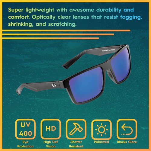Flying Fisherman Swirl Polarized Sunglasses for Men, Women, Fishing, Boating, Outdoor Sports, 100% UV Protection