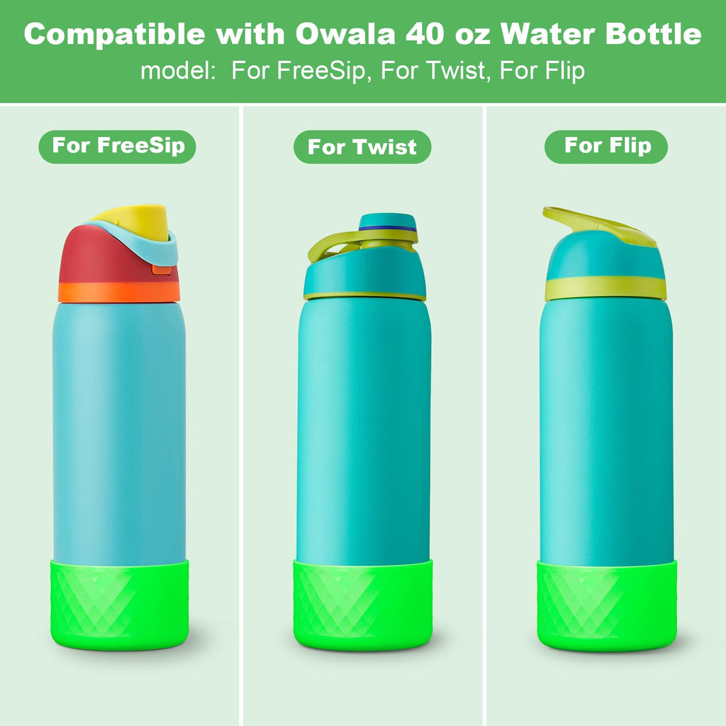 Silicone Boot for Owala Water Bottle 40 oz, Anti-Slip Protective Sleeve for FreeSip/Twist/Flip Stainless Steel Water Bottles Accessories
