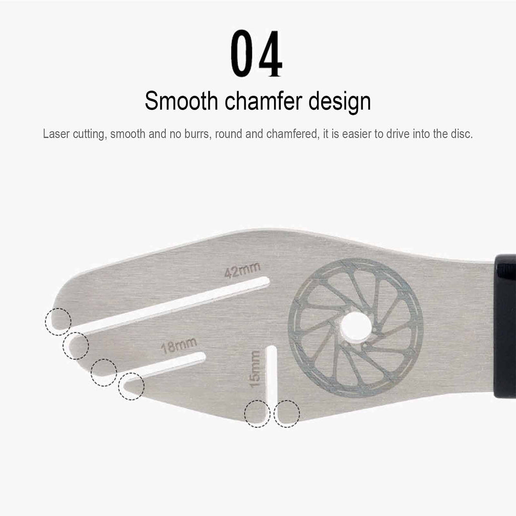 Rotor Truing Fork Bike Disc Alignment Tool Bicycle Brake Wrench,Bike Disc Brake Pad Adjustment Alignment Tool Gap Regulator,3 Slot Depths,Strong,Easy to Carry and Use (1 wrench & 2 regulators)