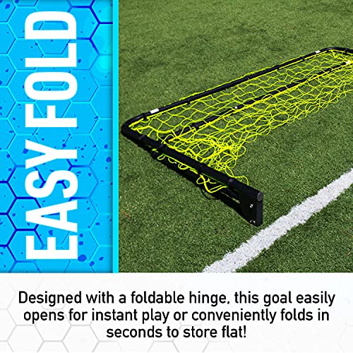 Franklin Sports Folding 6' x 4' Steel Soccer Goal - Quick Setup, Portable, Black