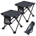 HASIKA Collapsible Stool Foot Rest 2 Pack Folding Stool Portable Outdoor Ottoman 400lbs Strong Support Camping Stool for Travel Gardening Fishing Hiking BBQ