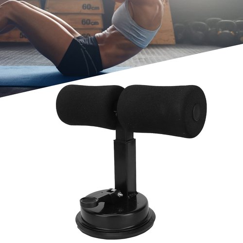 Sit Up Bar for Floor, Abdominal Muscle Exercise, Portable Sit Up Tool Exercise Equipment Assistant Device with Self Priming Suction Cup,Body Shaping (Black)