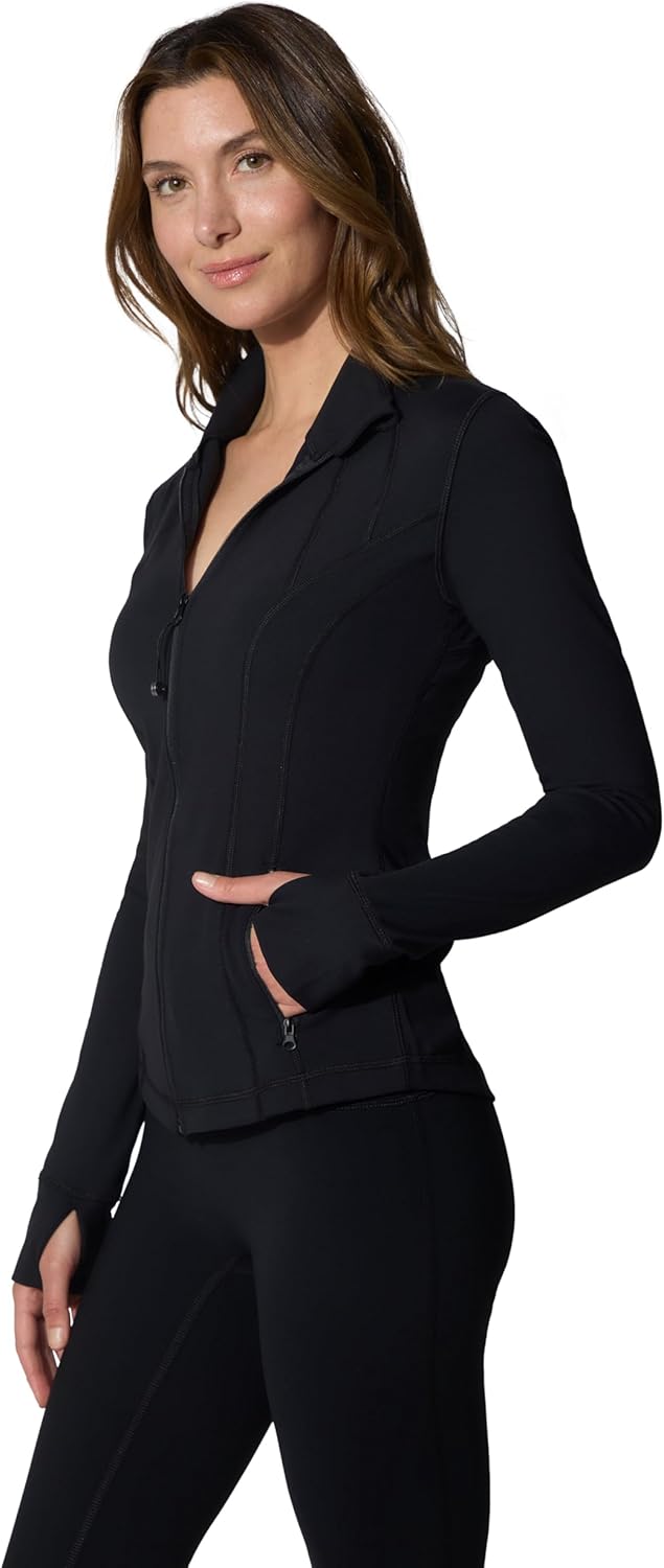 90 Degree By Reflex Full Zip Running Jacket - Lightweight Athletic Slim Fit with Thumbholes