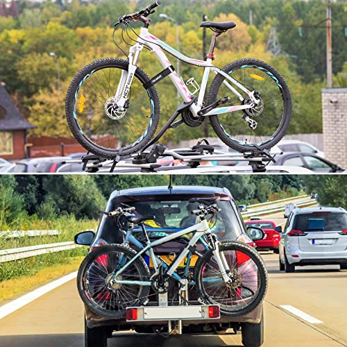 8-Pack Bike Rack Straps - 26'' Stabilizer Straps for Bicycle Wheels - Black, Trilancer
