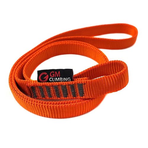 GM CLIMBING One Unit 16mm Nylon Sling Runner 120cm / 48inch (Fluorescent Orange)