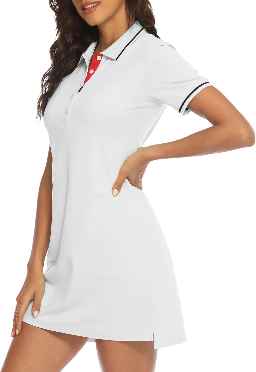 YSENTO Tennis Dress for Women - Short Sleeve Activewear with UPF 50+ Protection | Stylish Golf Dress