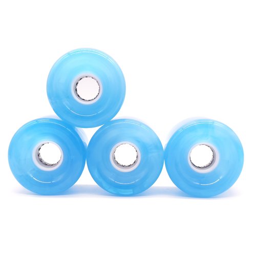 LONTOHCE Skateboard Wheels Cruiser Skateboard Wheels 65mm 78A with Skateboard Kit, Bearings and Spacers (Blue)