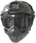 Airsoft Helmet and Mask Fast Base Jump Helmet PJ Style Airsoft Helmets Tactical Full face mask with Detachable and Adjustable Goggles