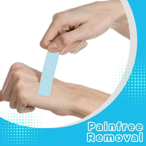 OK TAPE Silicone Medical Tape (2 Rolls) for Sensitive Skin,Waterproof Surgical Tape for Secures Dressings and Gauze,Pain-Free Removal Micropore Tape, First Aid Bandage Tape,1" x 5yd,Blue