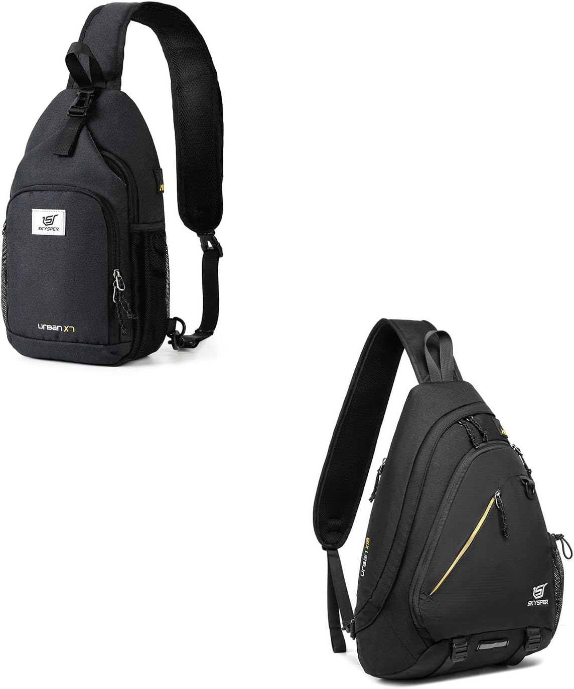 SKYSPER Sling Bag - RFID Crossbody Backpack for Men & Women | 18L Capacity - Black