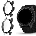 Compatible for Garmin Approach S50 Case, Lamshaw Hard PC Case with Tempered Glass Screen Protector Compatible with Garmin Approach S50 (2 Pack-Black+Black)