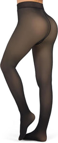 KBVOT Fleece Lined Tights - Warm & Sheer Thermal Leggings for Women | Perfect for Winter Dresses