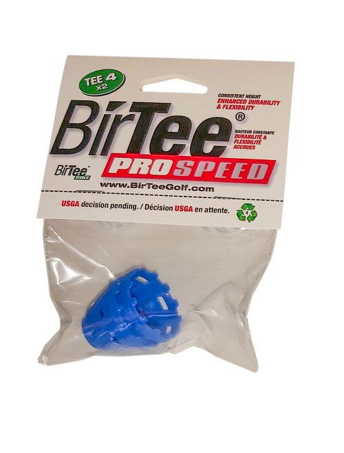 BirTee Pro Golf Tees - Size #4 (1") Individual Size Pack - 2 Tees Per Pack. Winter/Mat/Simulator Tees (Blue)