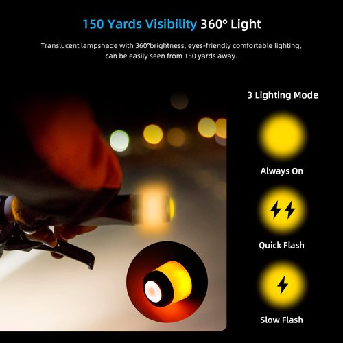 ulip Handlebar Extender Grip with Turn Signals Scooter Accessories for Xiaomi M365 Pro Pro2 1S MI3 Ninebot ES1 ES2 ES3 ES4 E22 E25 E45 Scooters (Black Orange)