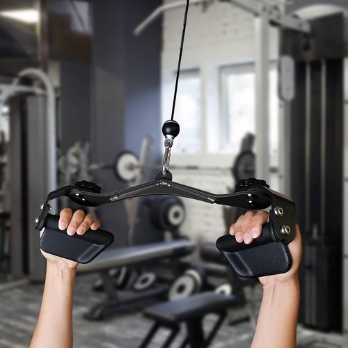 KORIKAHM Adjustable Lat Pull Down Bar - Versatile Cable Machine Attachment for Home Gym Fitness | T-Bar Row Handle