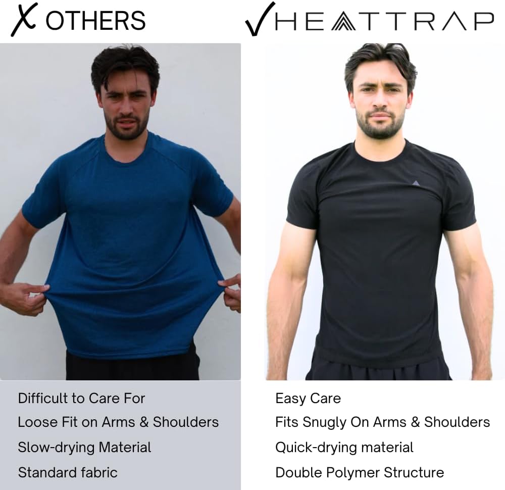 Skiennix Men's Sauna Suit Shirt - Heat-Trapping Sweat Compression Vest for Enhanced Shaping