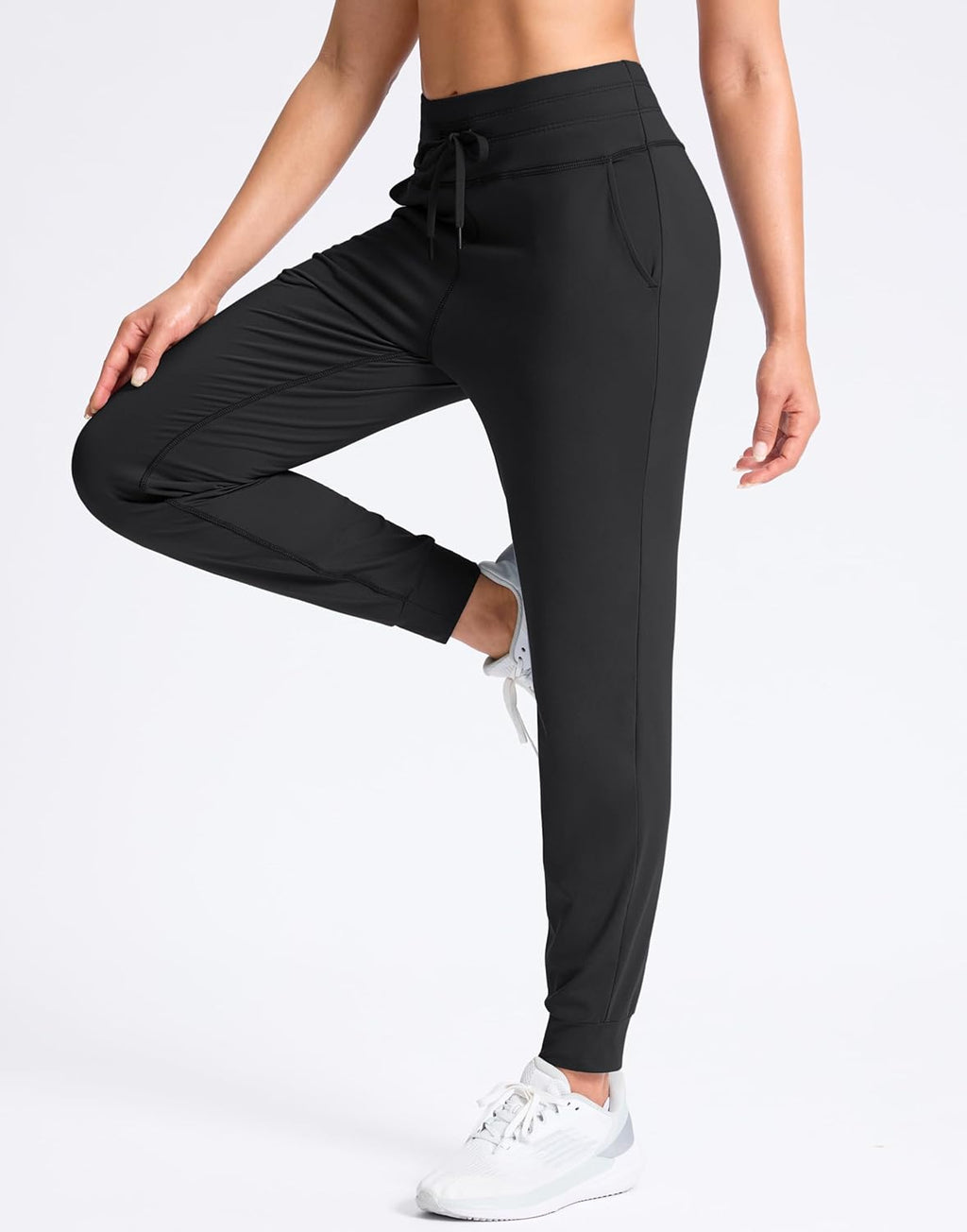 SANTINY Women's High Waisted Joggers - Soft Stretch Sweatpants with Pockets for Athletic Workouts