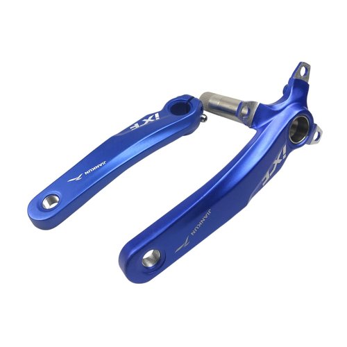 BNVB Bike Crank Arm Set， 170mm 104 BCD Mountain Bike Crank Set with Bottom Bracket Crank and Chainring Bolts for MTB BMX Road Bicyle, Compatible with Shimano, FSA, Gaint (Black/Red/Silver) (Blue)