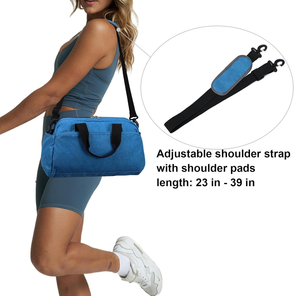 Skiennix 14-Inch Small Gym Bag - Lightweight Mini Duffel for Travel & Sports | Navy Blue