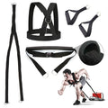Sunsign Multi-Purpose 5-Pcs 6.6FT Sled Harness Kits Pulling Tires Sleds Parachutes for Sprinting Football Lacrosse Baseball Soccer Power Pulling Resistance Speed Agility Training