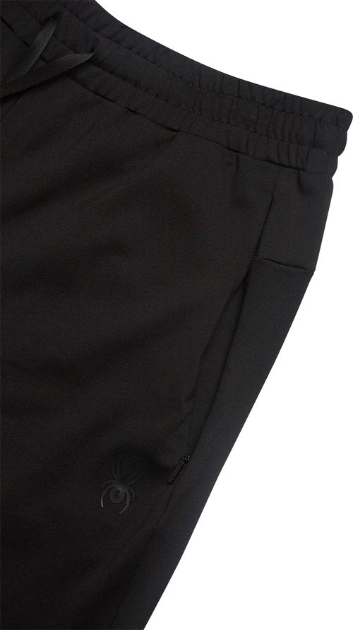 Spyder Mens Jogger Pants - Tech Fleece Joggers with Double Bonded Zip Pockets - Lightweight Active Sweatpants for Men, Size Medium, Deep Black