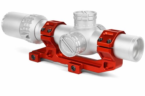 360 Tactical Adjustable One Piece Scope Ring 30mm/1 Inch A/R-15 Up to 1.65" Offset Cantilever Ring Mount. Alumium Finished in Red w/Spacers
