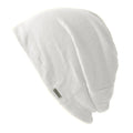 CHARM Mens Summer Linen Beanie - Slouchy Lightweight Knit Hat Slouch Cap Casualbox White