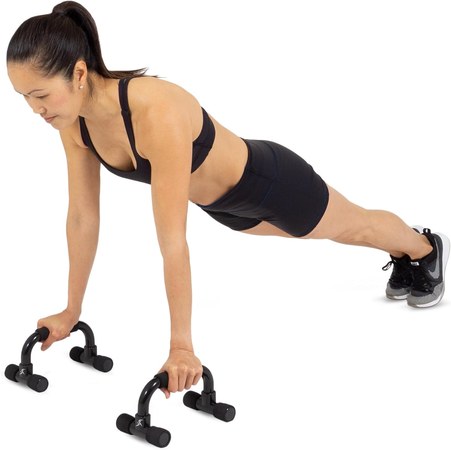 ProsourceFit Push-Up Bars - Lightweight Foam Grip Handles | Slip-Resistant Base | Set of 2