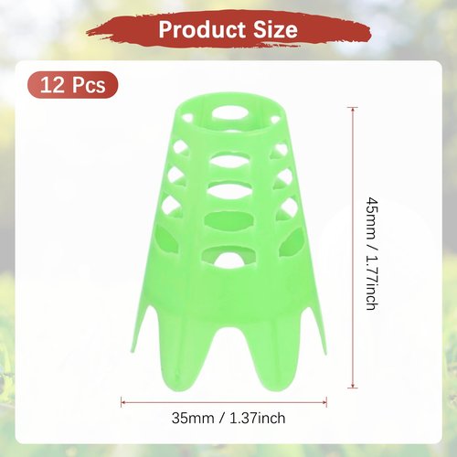 TIXIPEM Golf Simulator Tees [12PCS] - Plastic Golf Tees Use for Home & Outdoor & Indoor Driving Range & Winter Turf - [Green - 1.77 in]