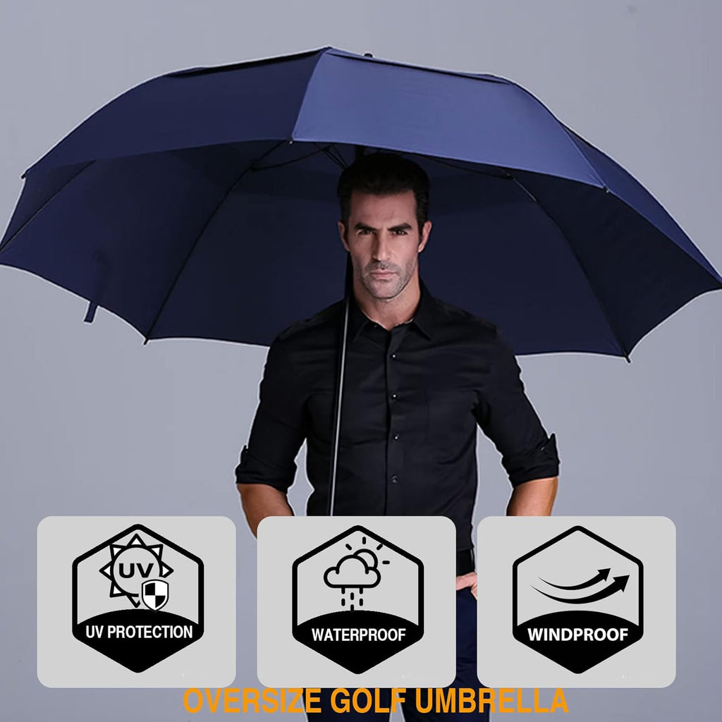 SIEPASA Golf Umbrella - Extra Large 62/68/72 Inch Automatic Open | Windproof & Waterproof Double Canopy