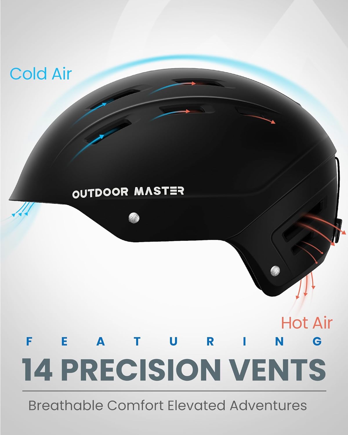 OutdoorMaster Kelvin II Ski Helmet - Versatile Snow Sport Helmet for Men, Women & Youth