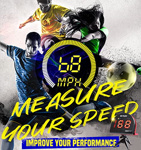 NET Playz Soccer Speed Radar Gun - Hand-Free Shot Power & Speed Measurement