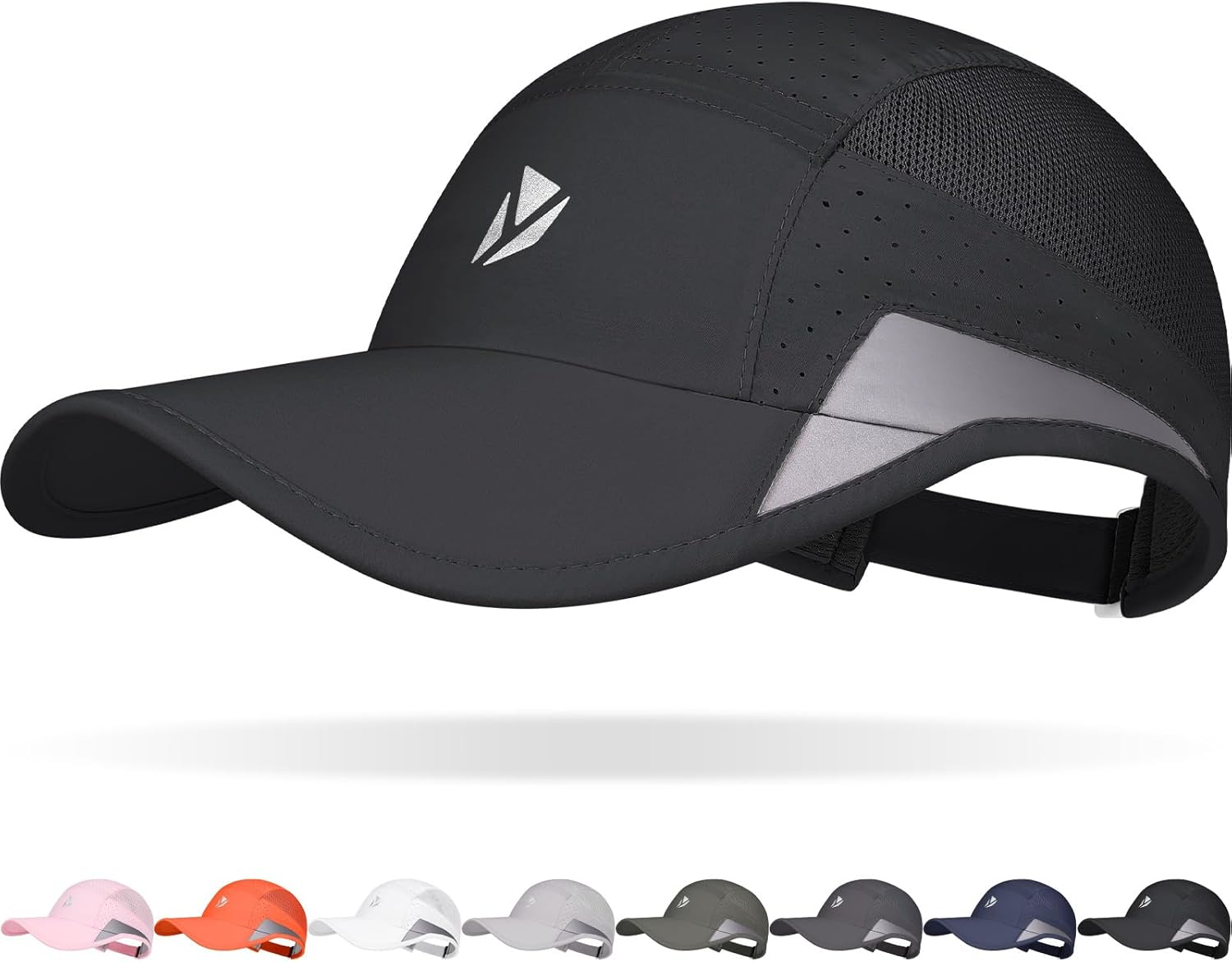 YANIKY Running Hat - Quick-Dry Lightweight Baseball Cap with UPF 50+ Protection | Reflective & Breathable