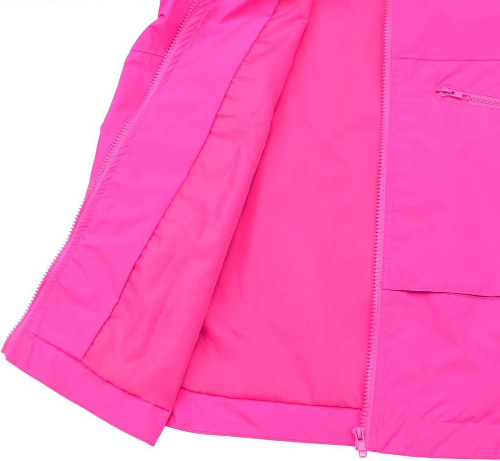 PESION Women's Waterproof Raincoat - Lightweight Hooded Windbreaker with Pockets | Ideal for Outdoor Use