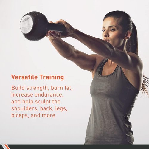 Body Sport Cast Iron Kettlebell - Professional Weight Training for Home & Gym Workouts