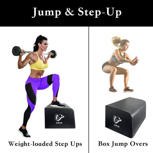 UKIA Multi-Functional Hip & Glute Training Bench - Hip Thrust Bench Machine - Booty Sprout, Step Ups, Push-ups, Box Squats and Weightlifting for Total Body Workout Equipment.