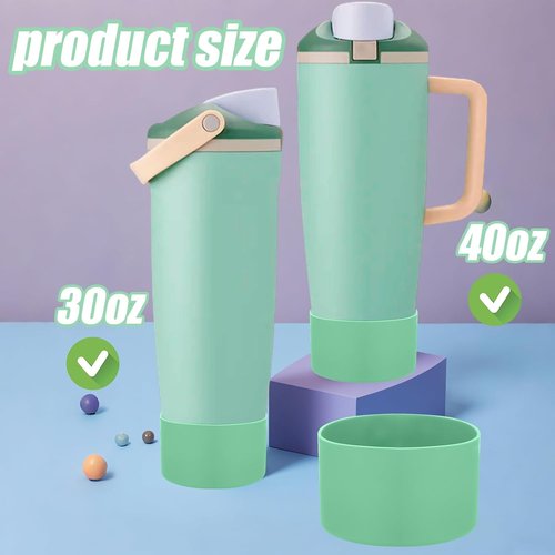Mity Rain Protective Silicone Boots for Owala 30oz & 40oz FreeSip Sway Bottles - Sage Green, Enhances Stability & Prevents Scratches