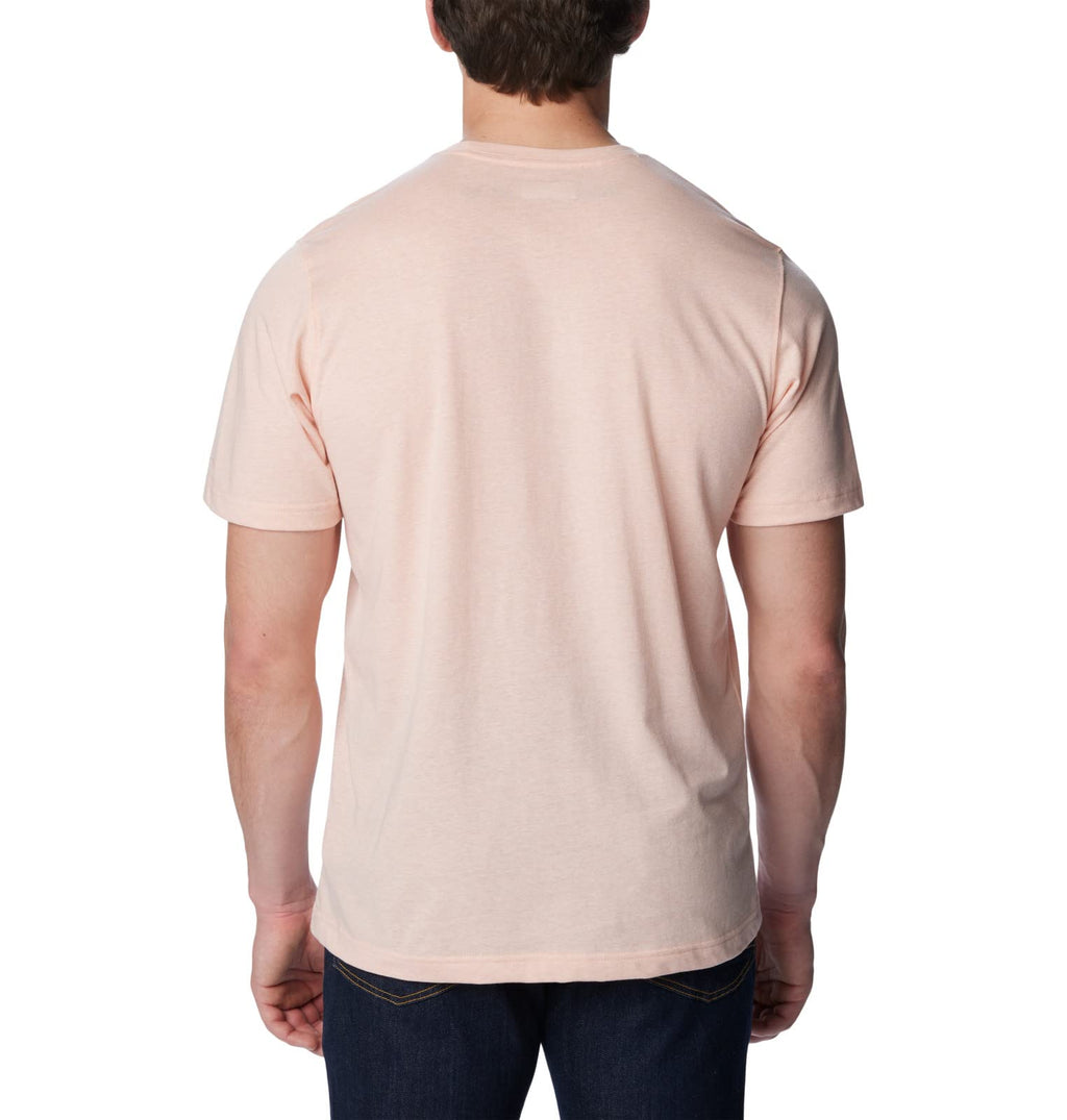 Columbia Men's Thistletown Hills Short Sleeve, Peach Blossom Heather, 2X Tall
