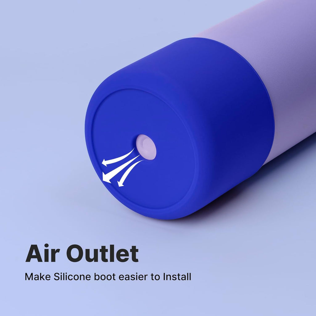 Owala Silicone Water Bottle Boot - Anti-Slip Protective Sleeve for 24 oz Stainless Steel Bottles | Navy